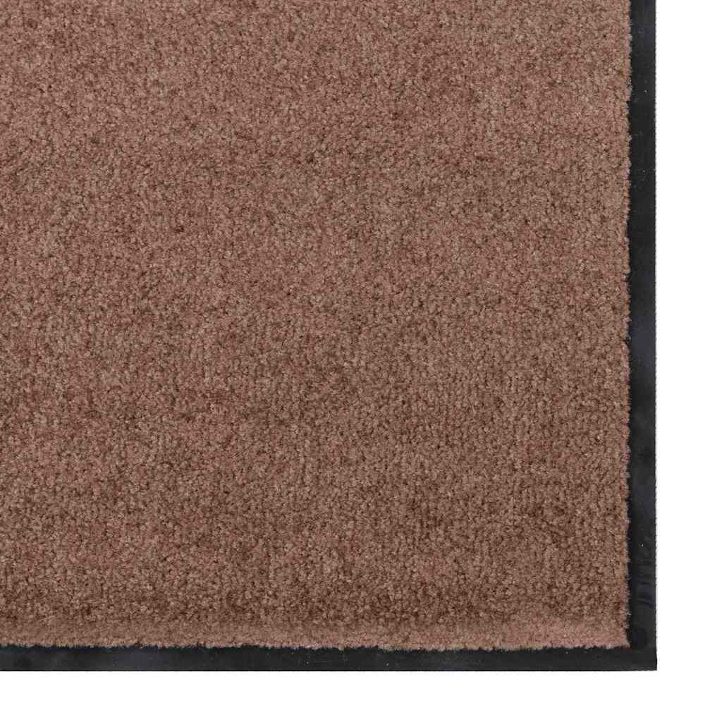 vidaXL Dywanik wejściowy Brązowy i czarny 120 x 250 cm 100% poliamid