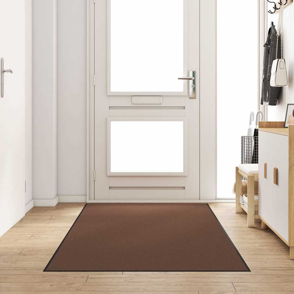 vidaXL Dywanik wejściowy Brązowy i czarny 120 x 300 cm 100% poliamid