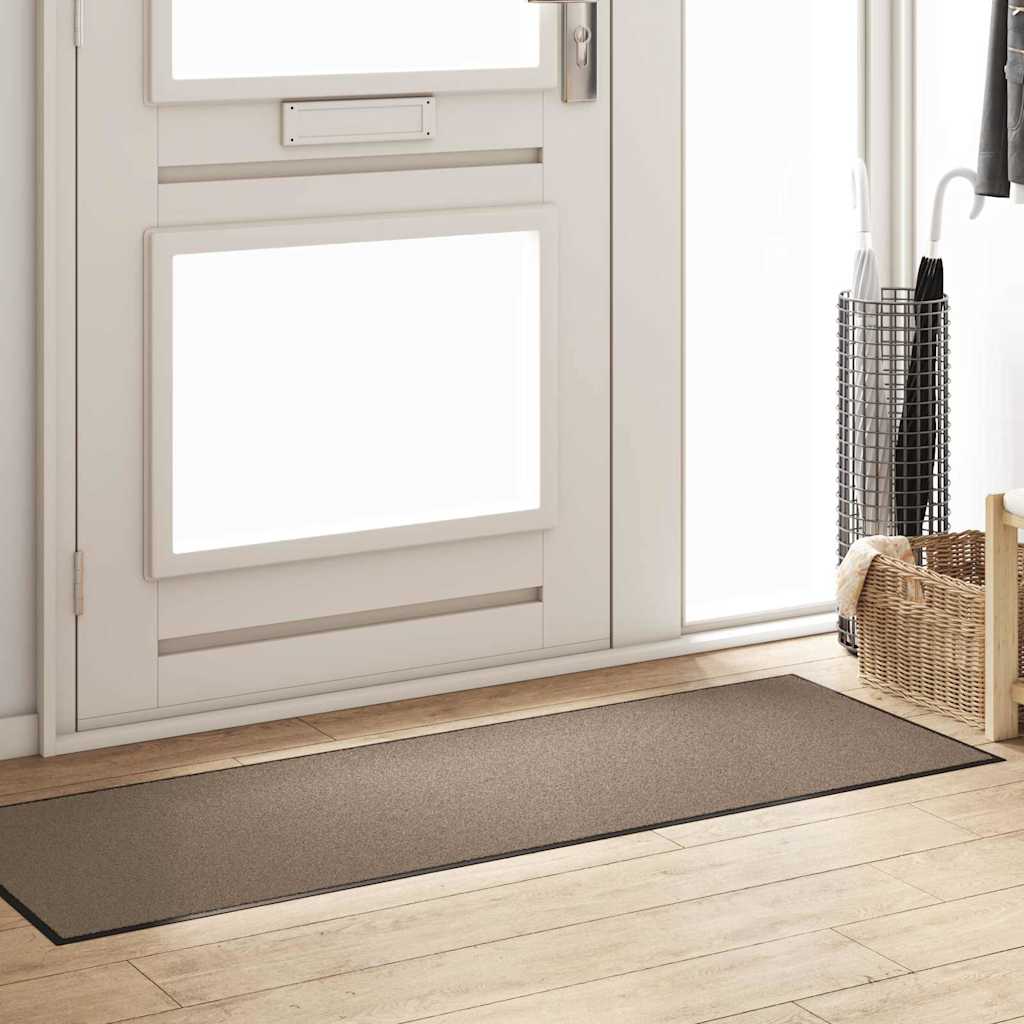 vidaXL Dywanik wejściowy Beżowy i czarny 60 x 180 cm 100% poliamid