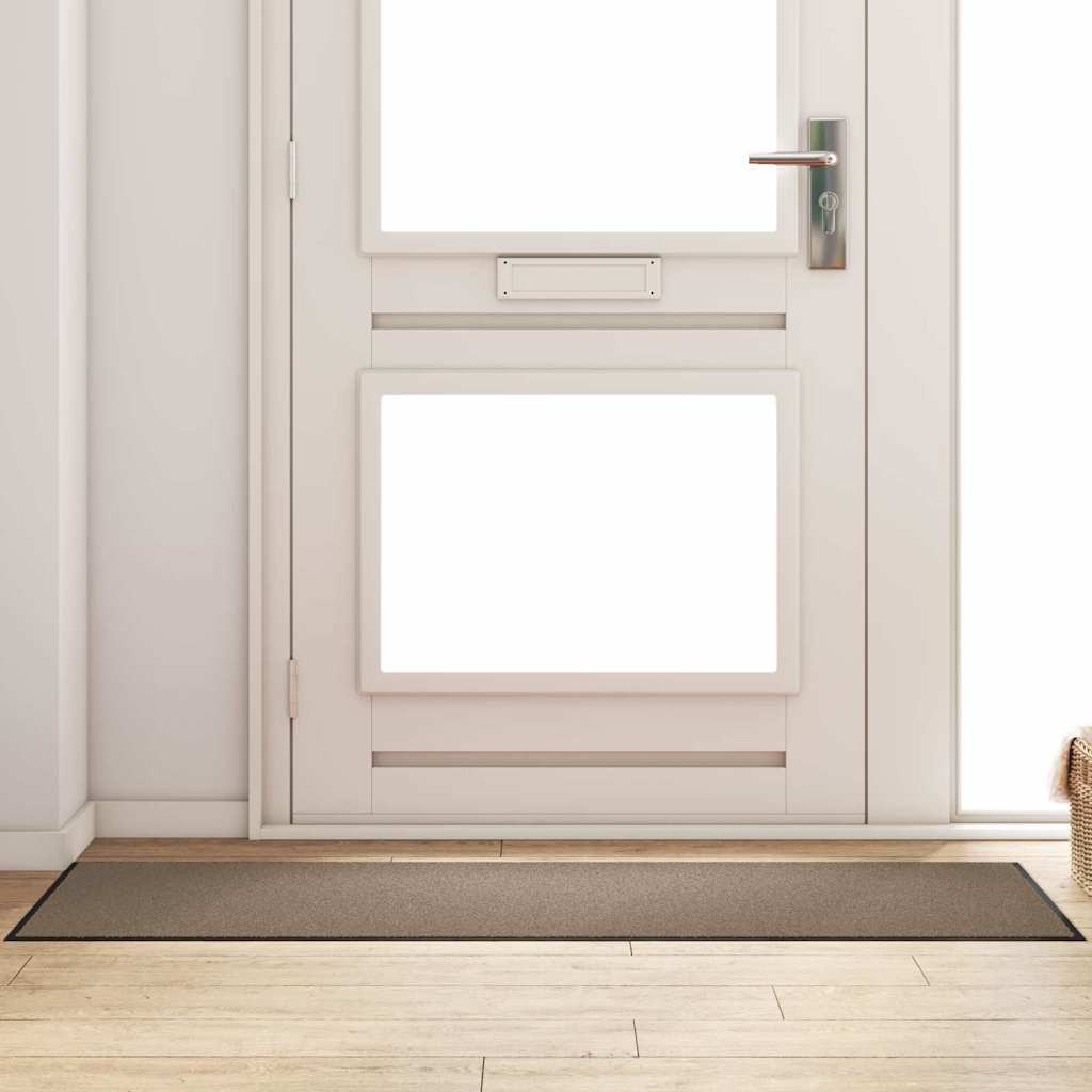 vidaXL Dywanik wejściowy Beżowy i czarny 60 x 180 cm 100% poliamid