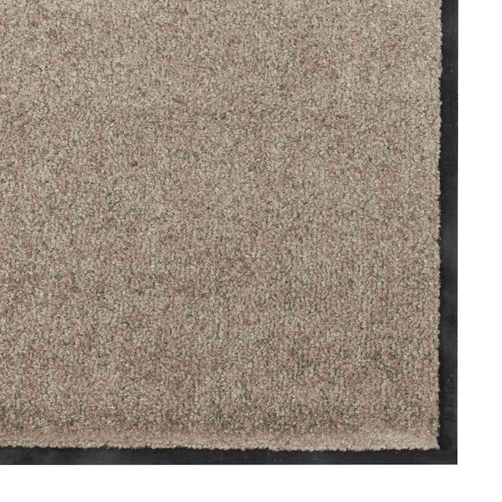 vidaXL Dywanik wejściowy Beżowy i czarny 90 x 150 cm 100% poliamid