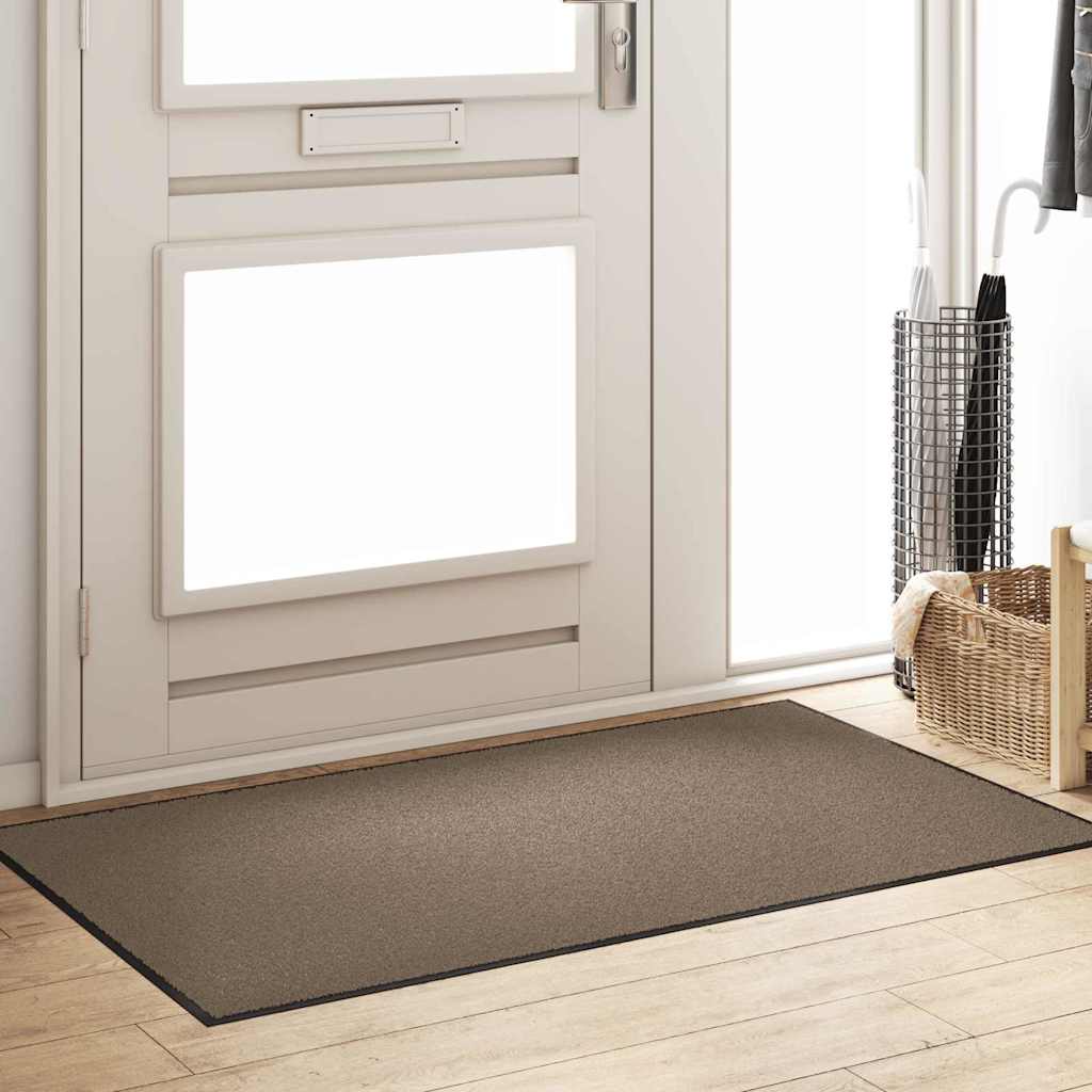 vidaXL Dywanik wejściowy Beżowy i czarny 90 x 150 cm 100% poliamid