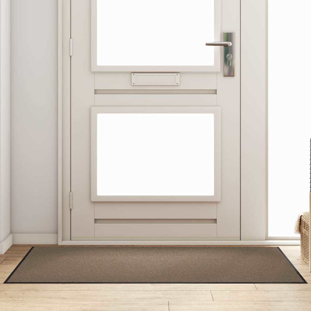 vidaXL Dywanik wejściowy Beżowy i czarny 90 x 150 cm 100% poliamid