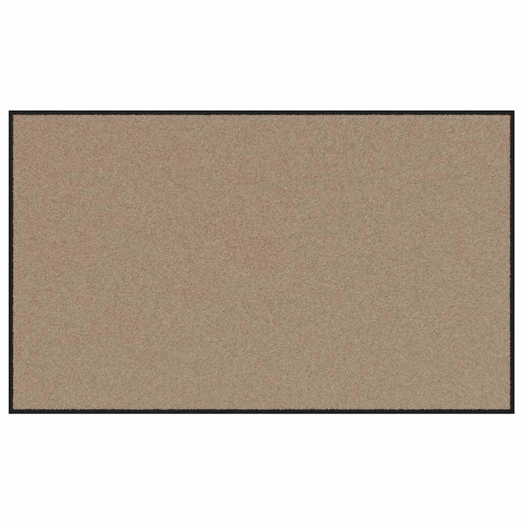 vidaXL Dywanik wejściowy Beżowy i czarny 90 x 150 cm 100% poliamid