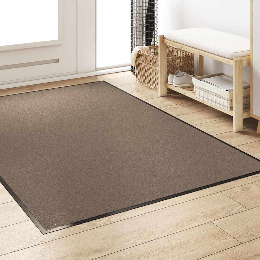 vidaXL Dywanik wejściowy Beżowy i czarny 120 x 180 cm 100% poliamid