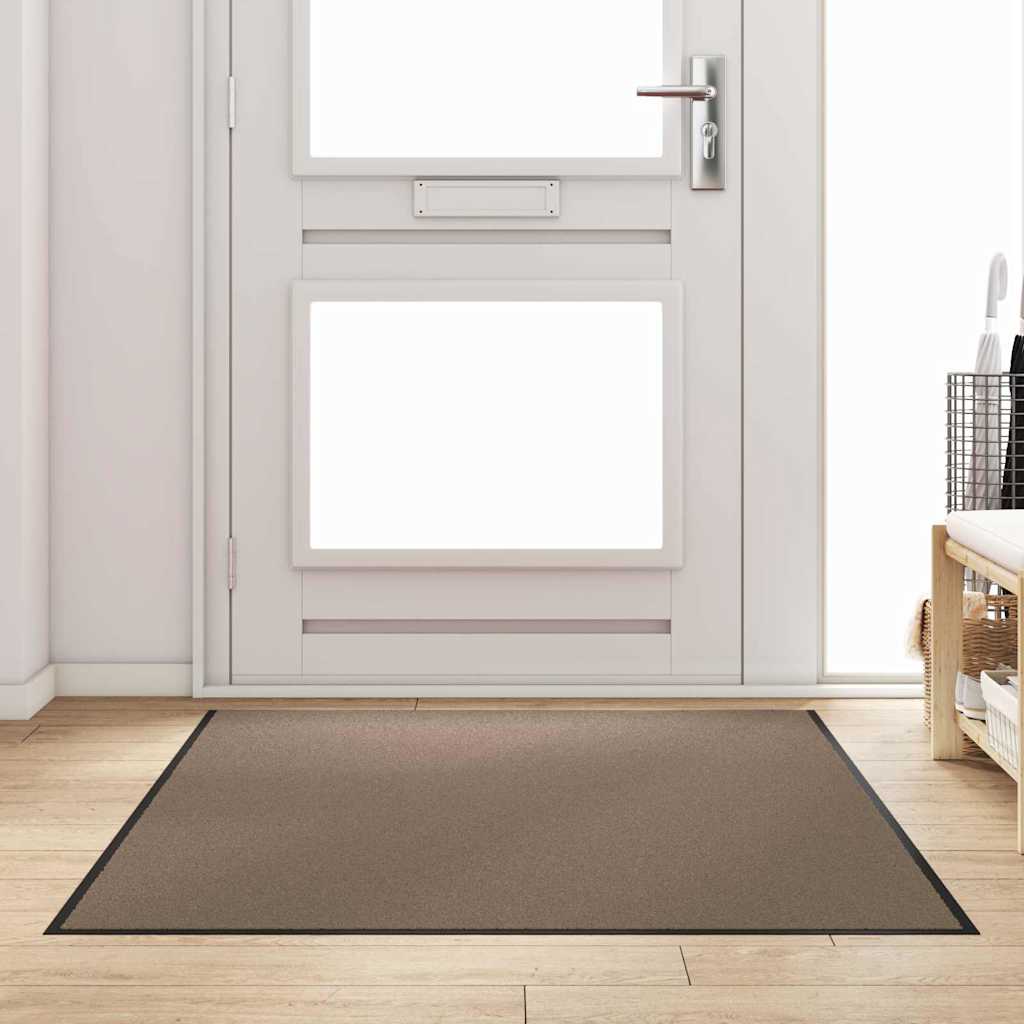 vidaXL Dywanik wejściowy Beżowy i czarny 120 x 180 cm 100% poliamid