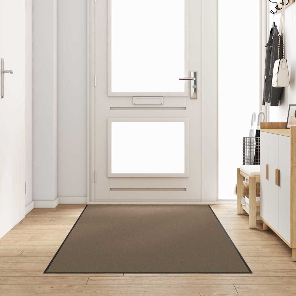 vidaXL Dywanik wejściowy Beżowy i czarny 120 x 250 cm 100% poliamid