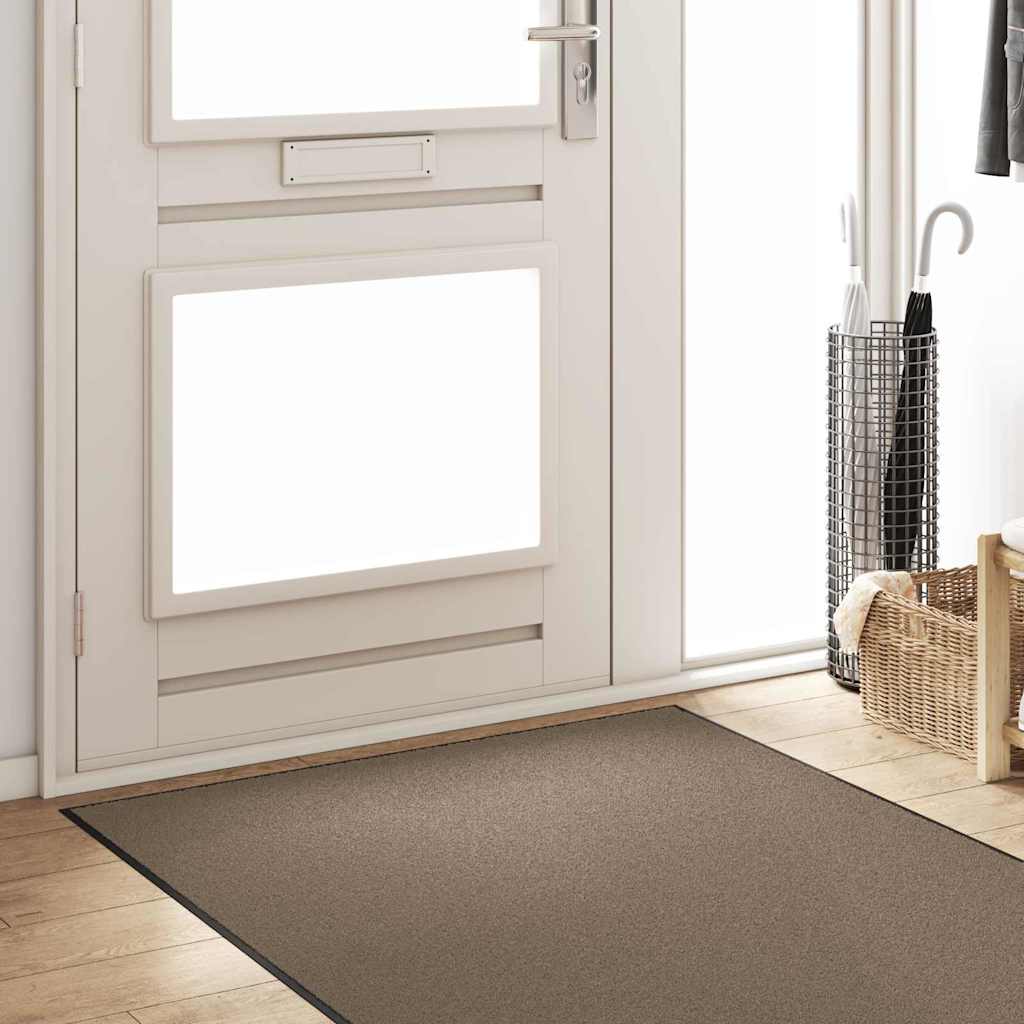 vidaXL Dywanik wejściowy Beżowy i czarny 120 x 300 cm 100% poliamid