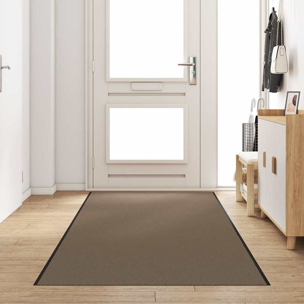 vidaXL Dywanik wejściowy Beżowy i czarny 120 x 350 cm 100% poliamid