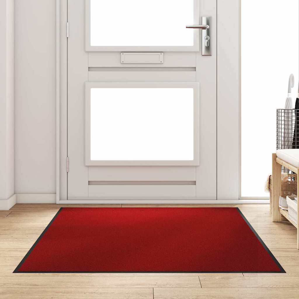 vidaXL Dywanik wejściowy Czerwony i Czarny 120 x 180 cm 100% poliamid