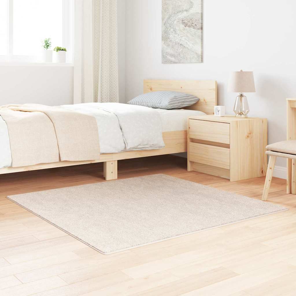 vidaXL Antypoślizgowy dywan shaggy Kremowy 120 x 120 cm PP