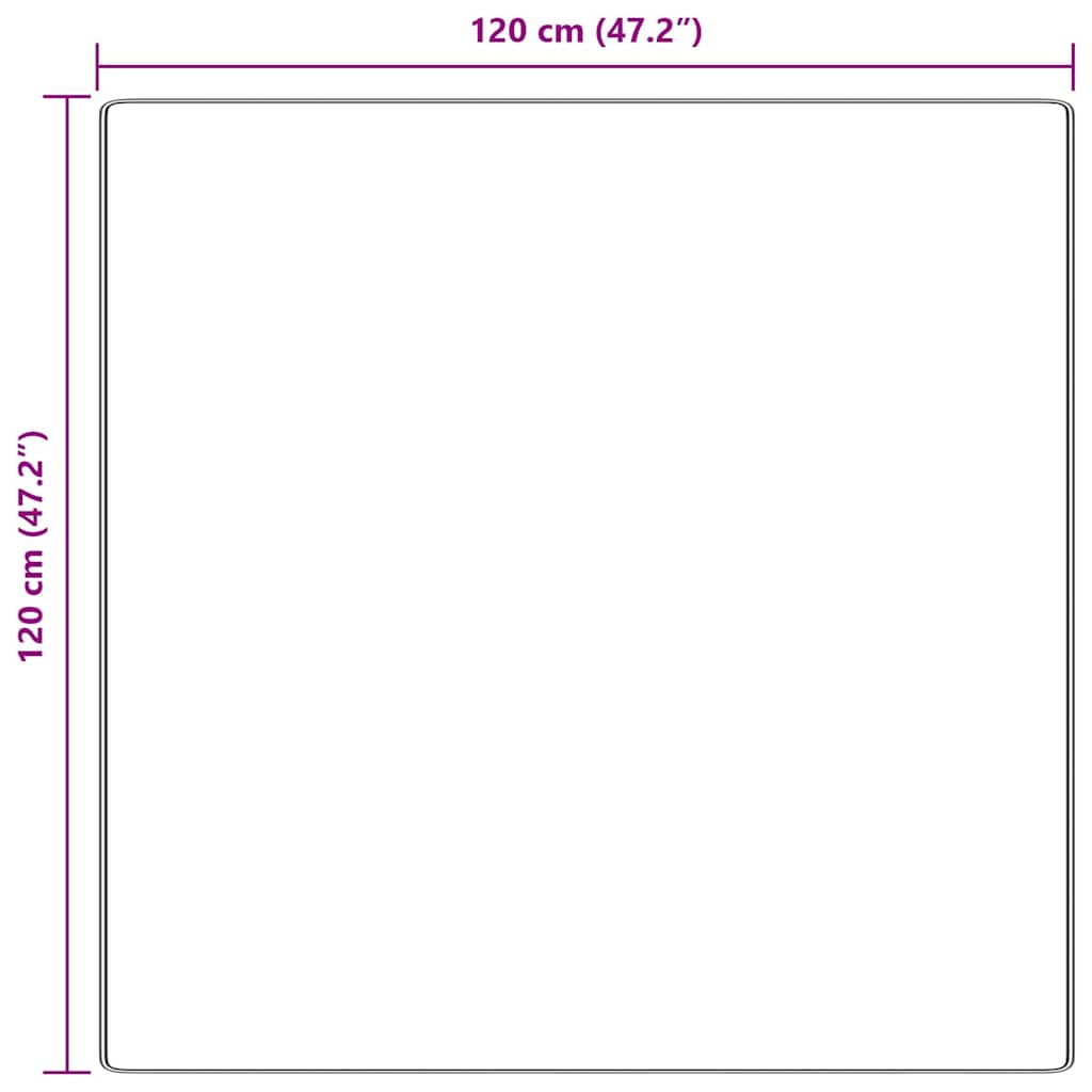 vidaXL Antypoślizgowy dywan shaggy Kremowy 120 x 120 cm PP