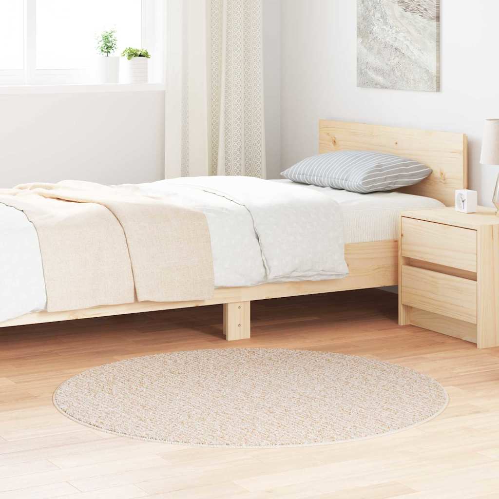 vidaXL Antypoślizgowy dywan shaggy Kremowy 120 x 120 cm PP