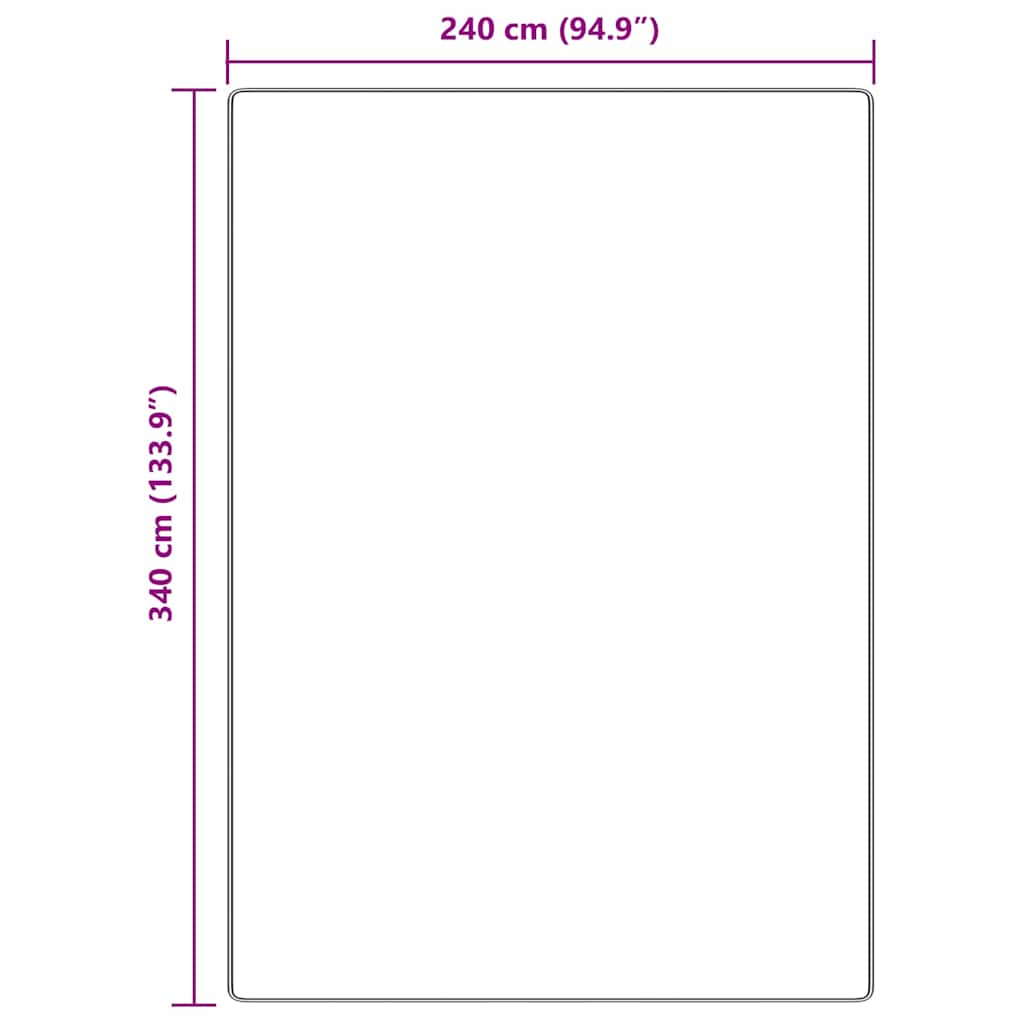 vidaXL Antypoślizgowy dywan shaggy brązowy 240 x 340 cm PP