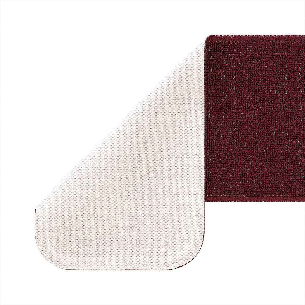 vidaXL Mats antypoślizgowe na schody 15 pcs Bordowy 60 x 25 cm PP