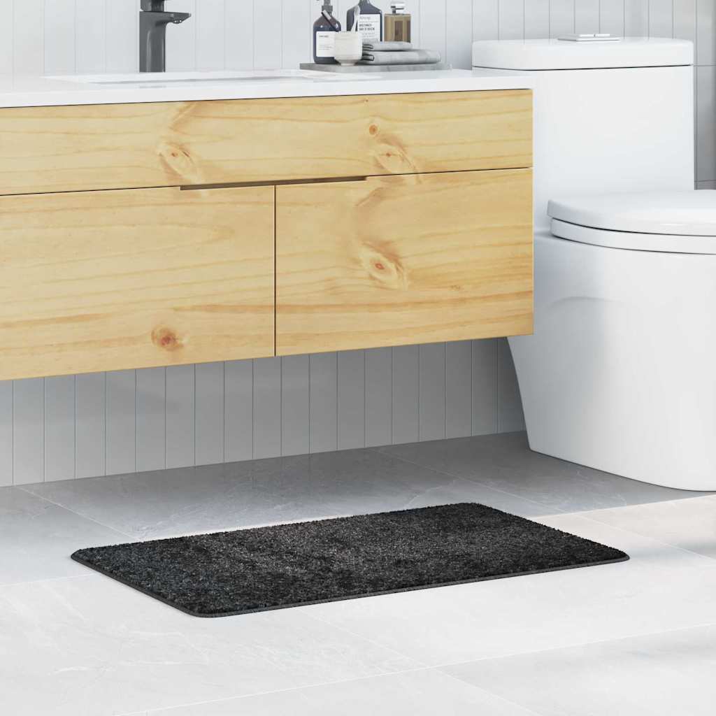 vidaXL Mata łazienkowa antypoślizgowa ciemno szary 50 x 80 cm PP