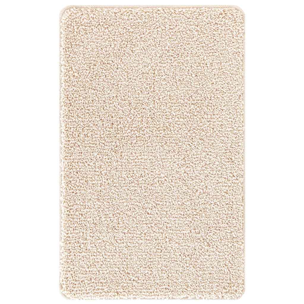 vidaXL Mata łazienkowa antypoślizgowa Kremowy 50 x 80 cm PP