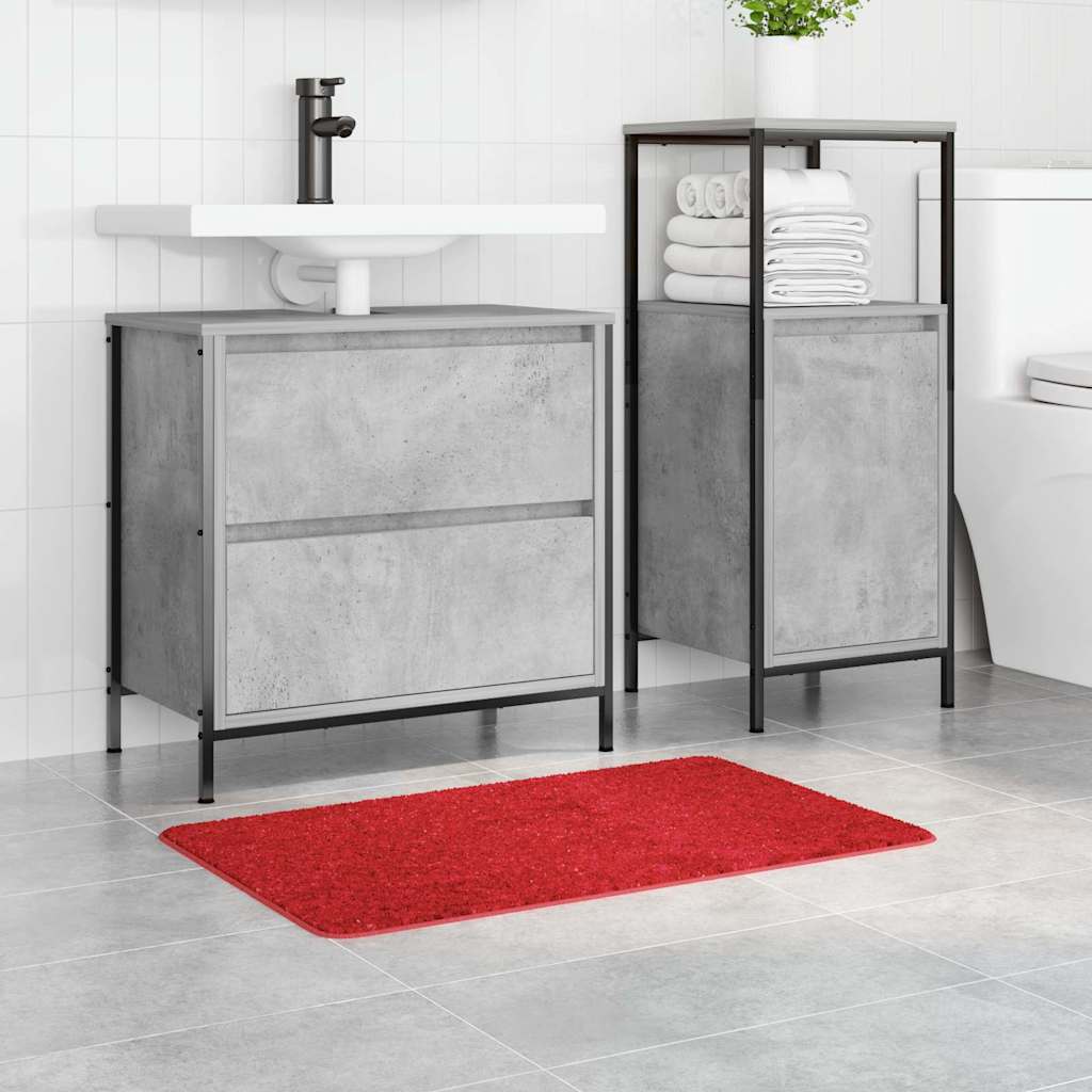 vidaXL Mata łazienkowa antypoślizgowa Czerwony 50 x 80 cm PP