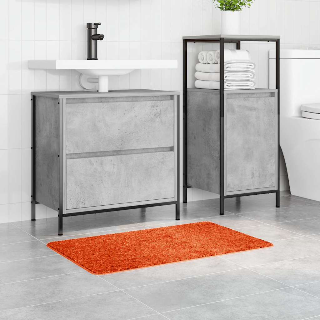 vidaXL Mata łazienkowa antypoślizgowa Pomarańczowy 50 x 80 cm PP