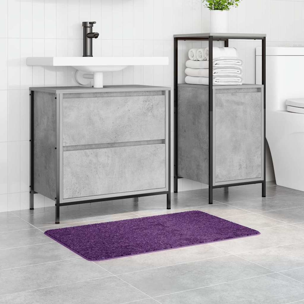 vidaXL Mata łazienkowa antypoślizgowa Fioletowy 50 x 80 cm PP