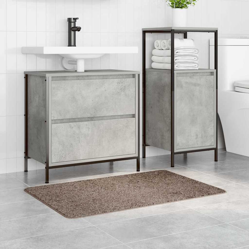 vidaXL Mata łazienkowa antypoślizgowa Brązowy 60 x 90 cm PP