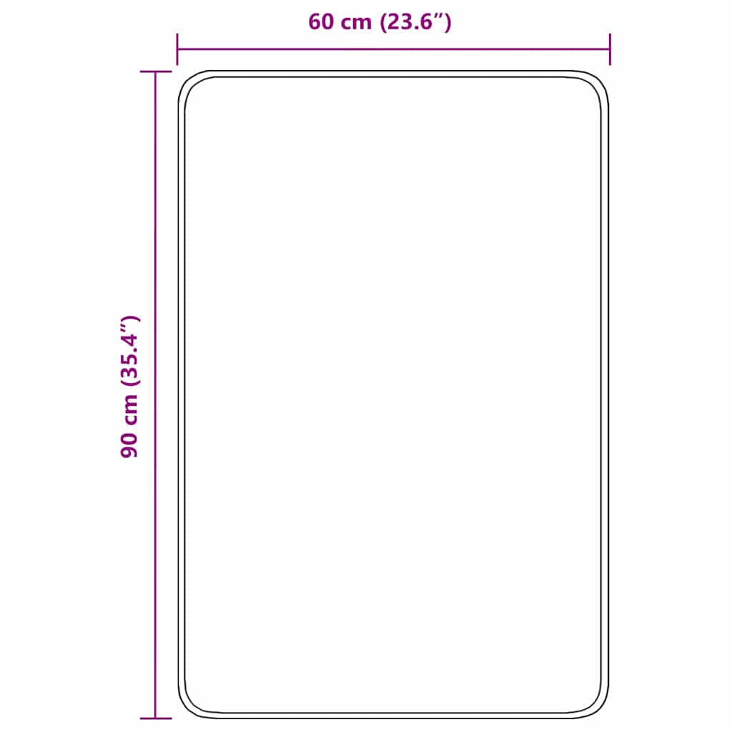 vidaXL Mata łazienkowa antypoślizgowa Zielony 60 x 90 cm PP