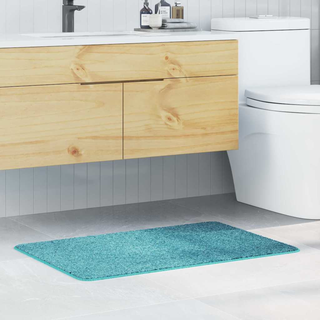 vidaXL Mata łazienkowa antypoślizgowa Turkusowy 60 x 90 cm PP