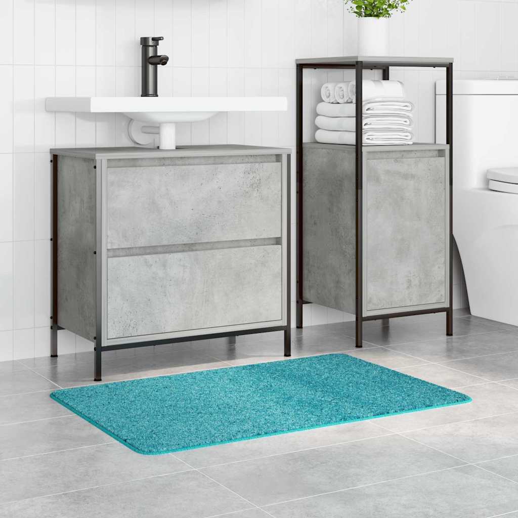 vidaXL Mata łazienkowa antypoślizgowa Turkusowy 60 x 90 cm PP
