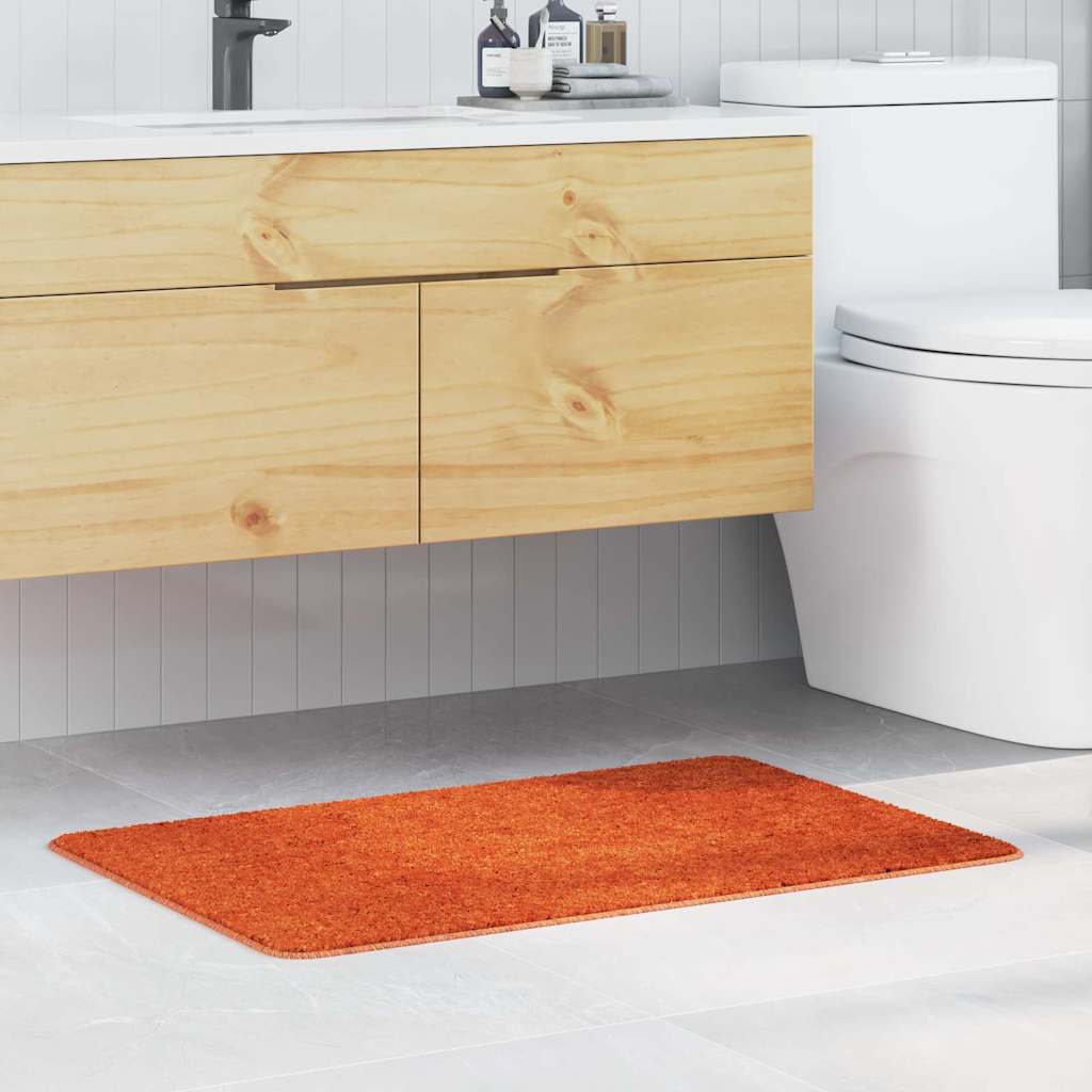 vidaXL Mata łazienkowa antypoślizgowa Pomarańczowy 60 x 90 cm PP
