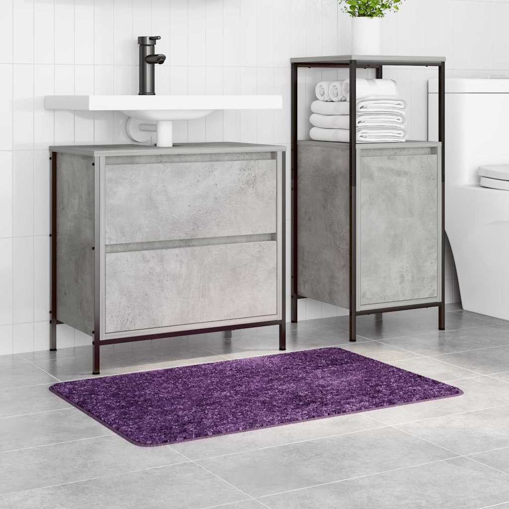 vidaXL Mata łazienkowa antypoślizgowa Fioletowy 60 x 90 cm PP