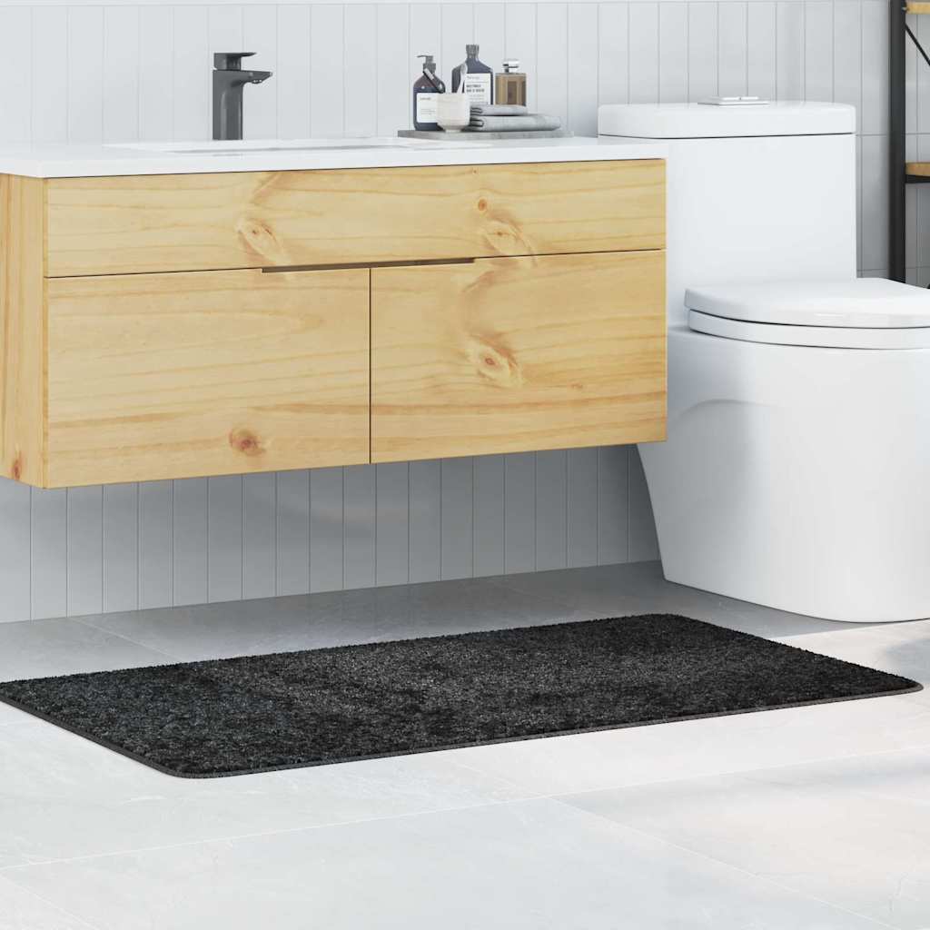 vidaXL Mata łazienkowa antypoślizgowa Ciemnoszary 70 x 120 cm PP