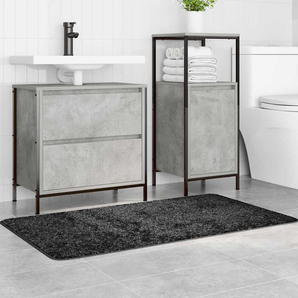 vidaXL Mata łazienkowa antypoślizgowa Ciemnoszary 70 x 120 cm PP