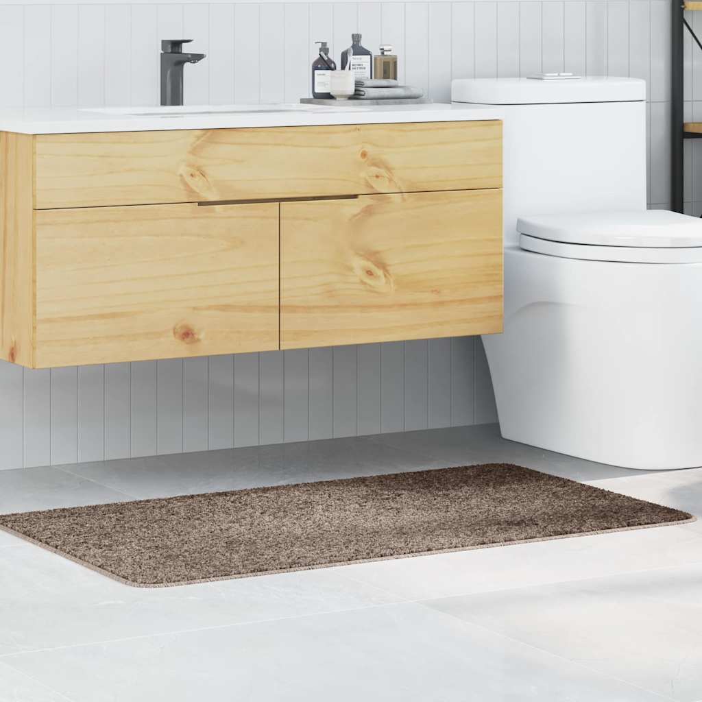 vidaXL Mata łazienkowa antypoślizgowa Brązowy 70 x 120 cm PP