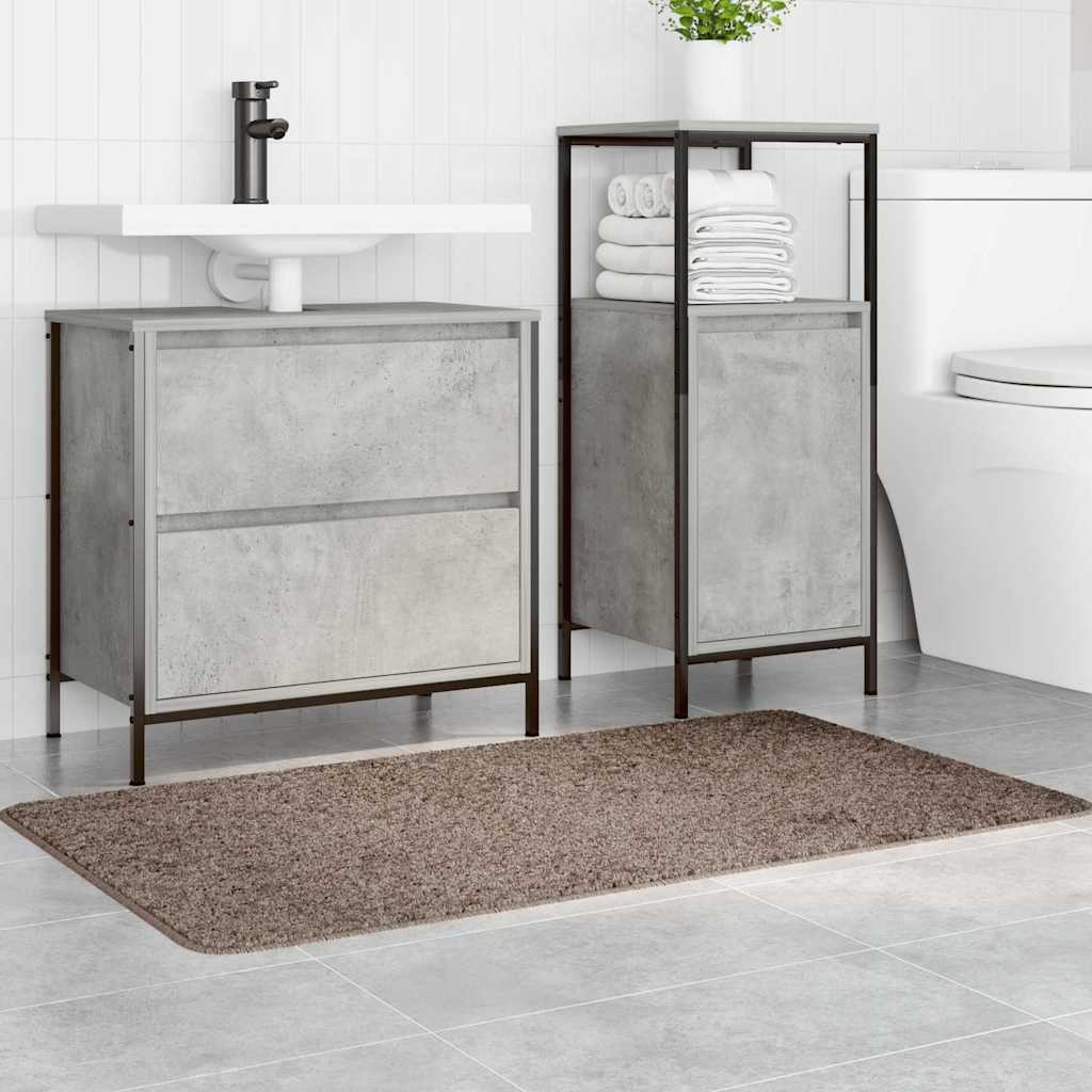 vidaXL Mata łazienkowa antypoślizgowa Brązowy 70 x 120 cm PP