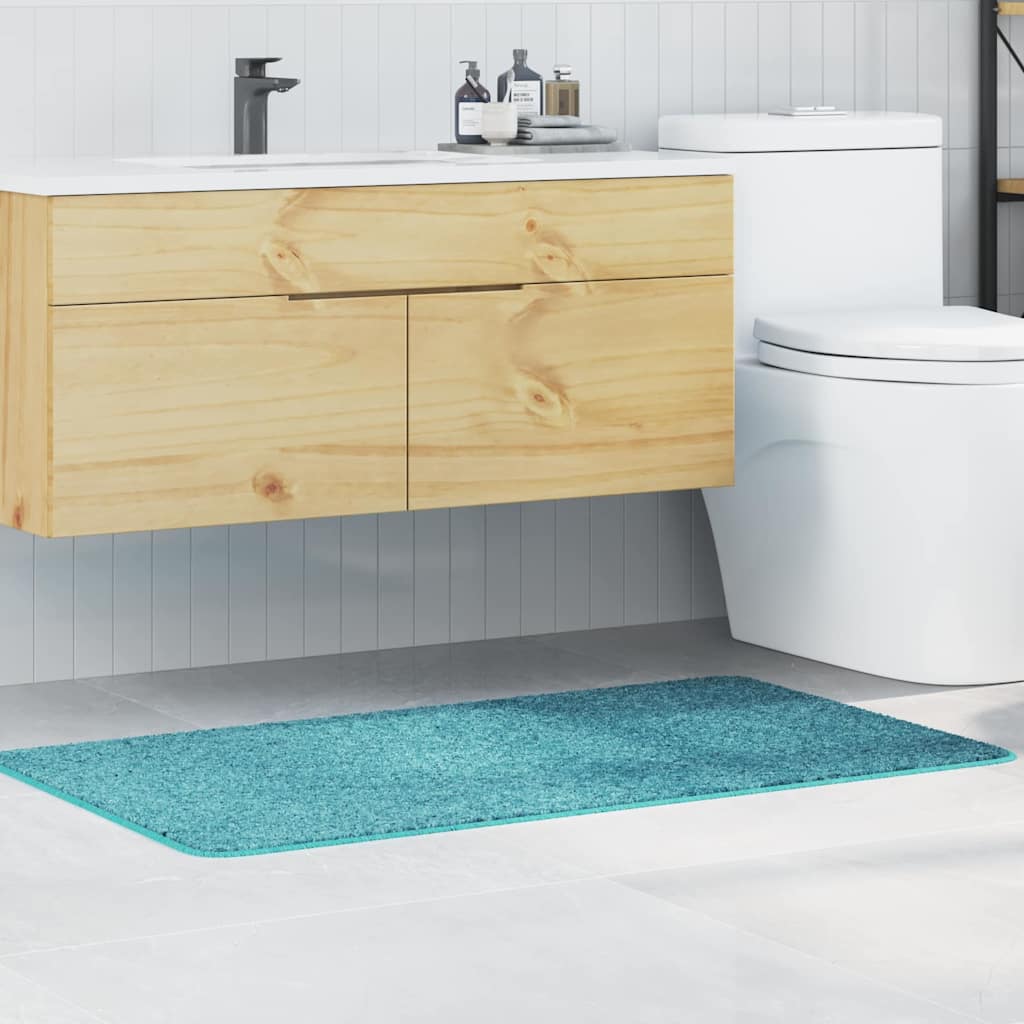 vidaXL Mata łazienkowa antypoślizgowa Turkusowy 70 x 120 cm PP