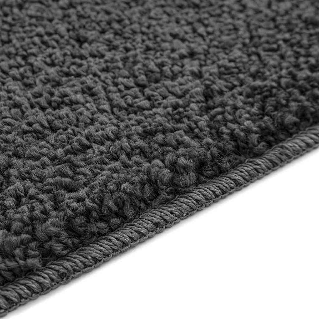vidaXL Zestaw mat łazienkowych antypoślizgowych 2 pcs Ciemnoszary PP