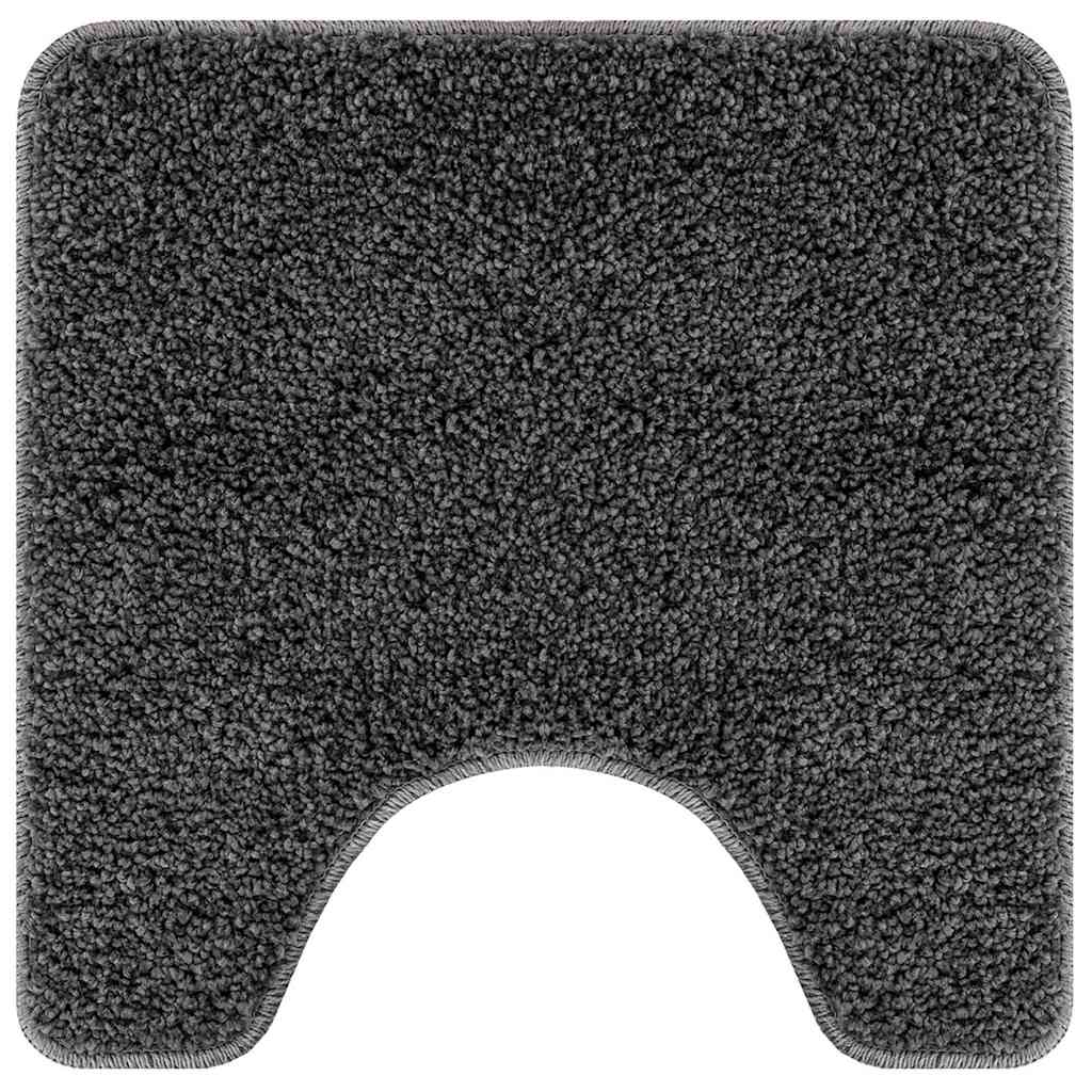 vidaXL Zestaw mat łazienkowych antypoślizgowych 2 pcs Ciemnoszary PP