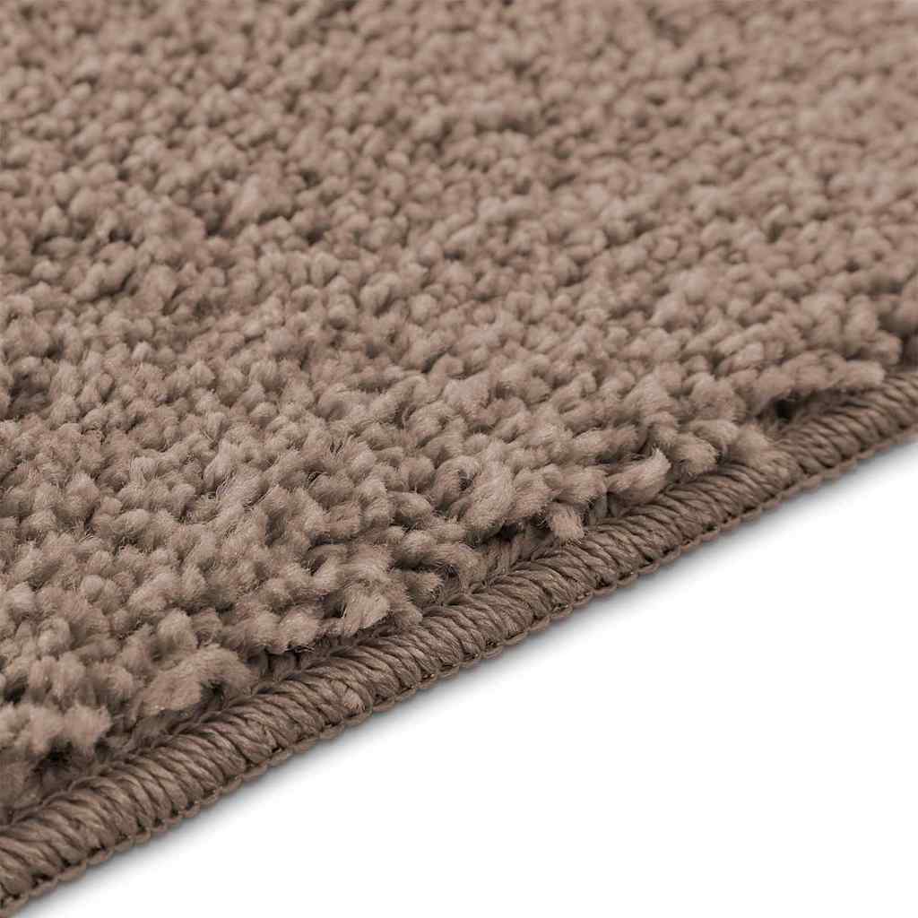 vidaXL Zestaw mat łazienkowych antypoślizgowych 2 pcs Brązowy PP