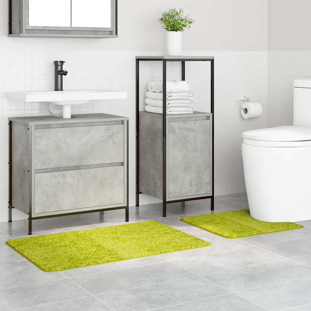 vidaXL Zestaw mat łazienkowych antypoślizgowych 2 pcs Zielony PP