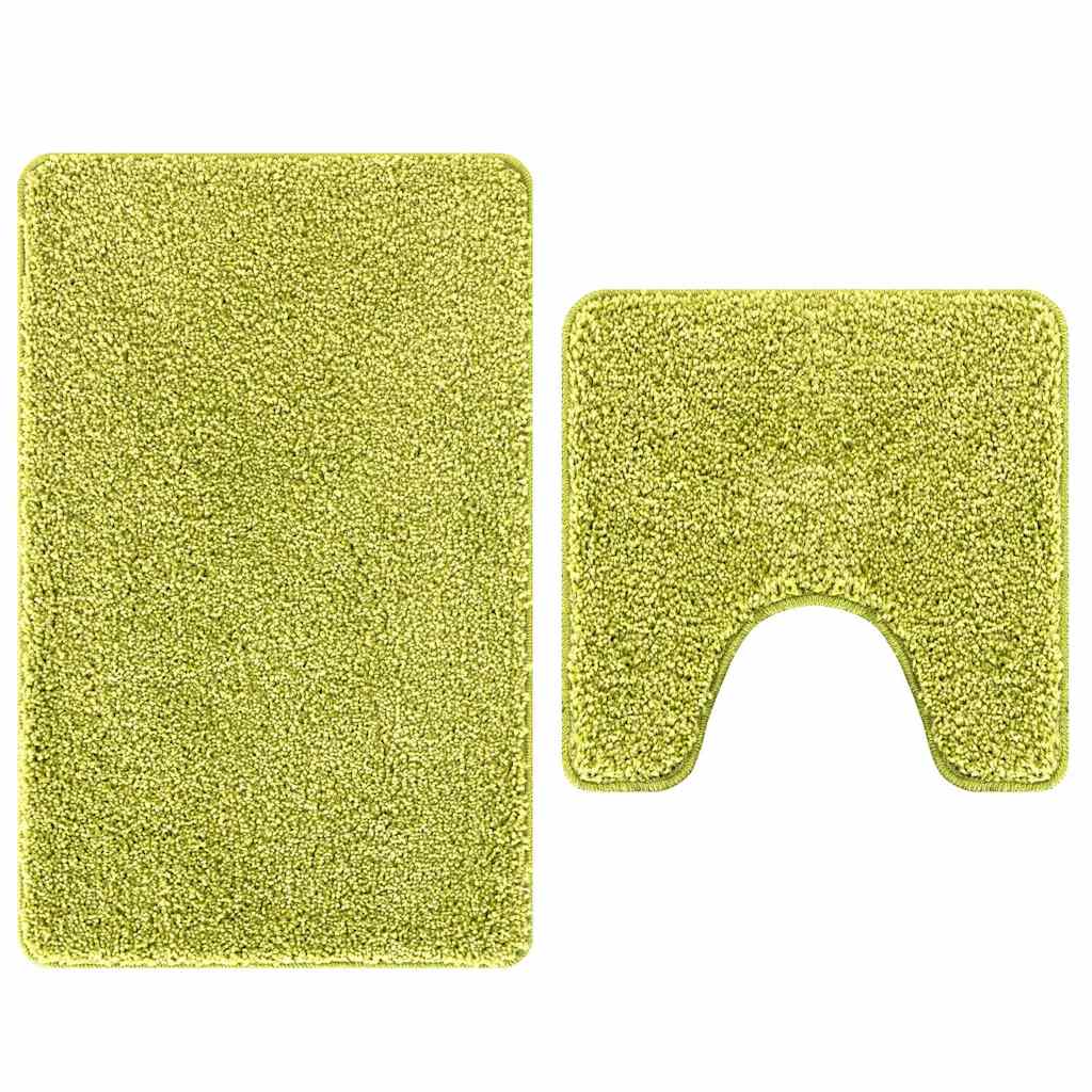 vidaXL Zestaw mat łazienkowych antypoślizgowych 2 pcs Zielony PP