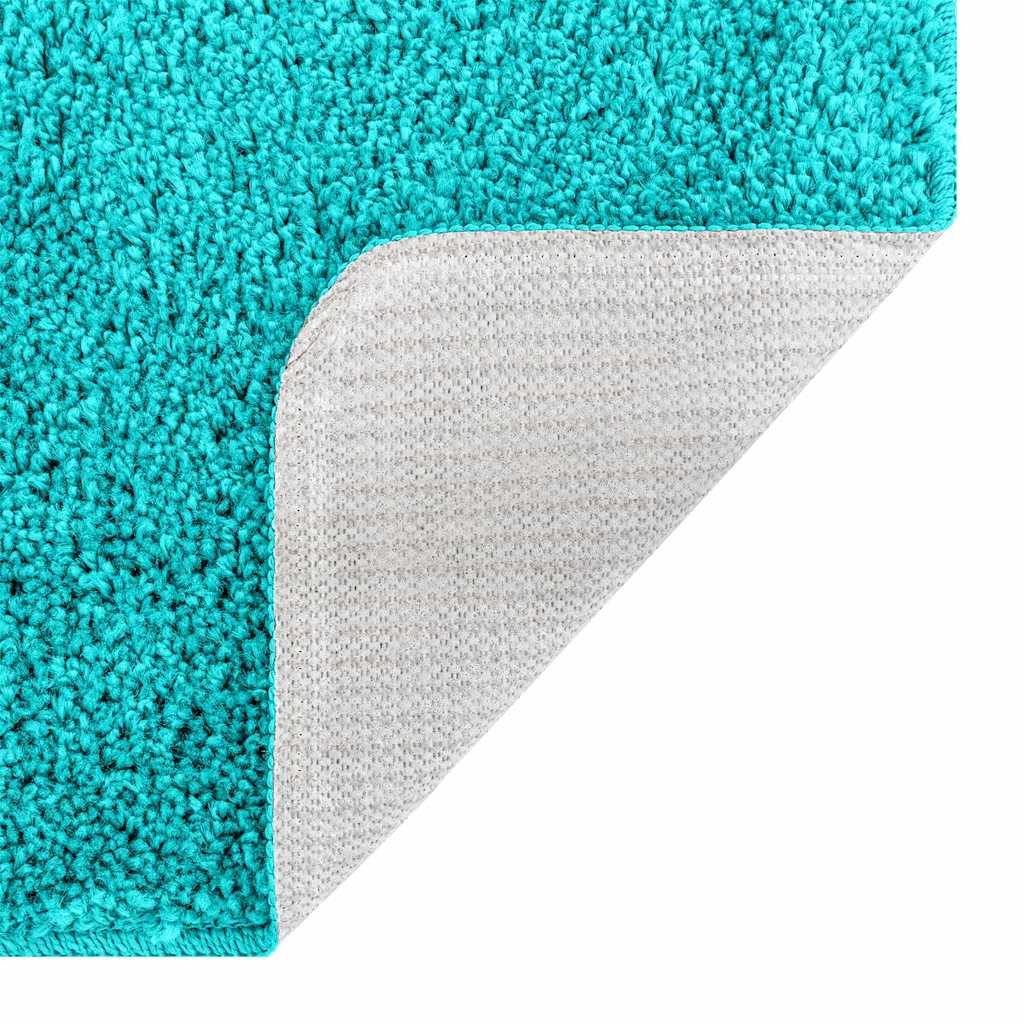 vidaXL Zestaw mat łazienkowych antypoślizgowych 2 pcs Turkusowy PP