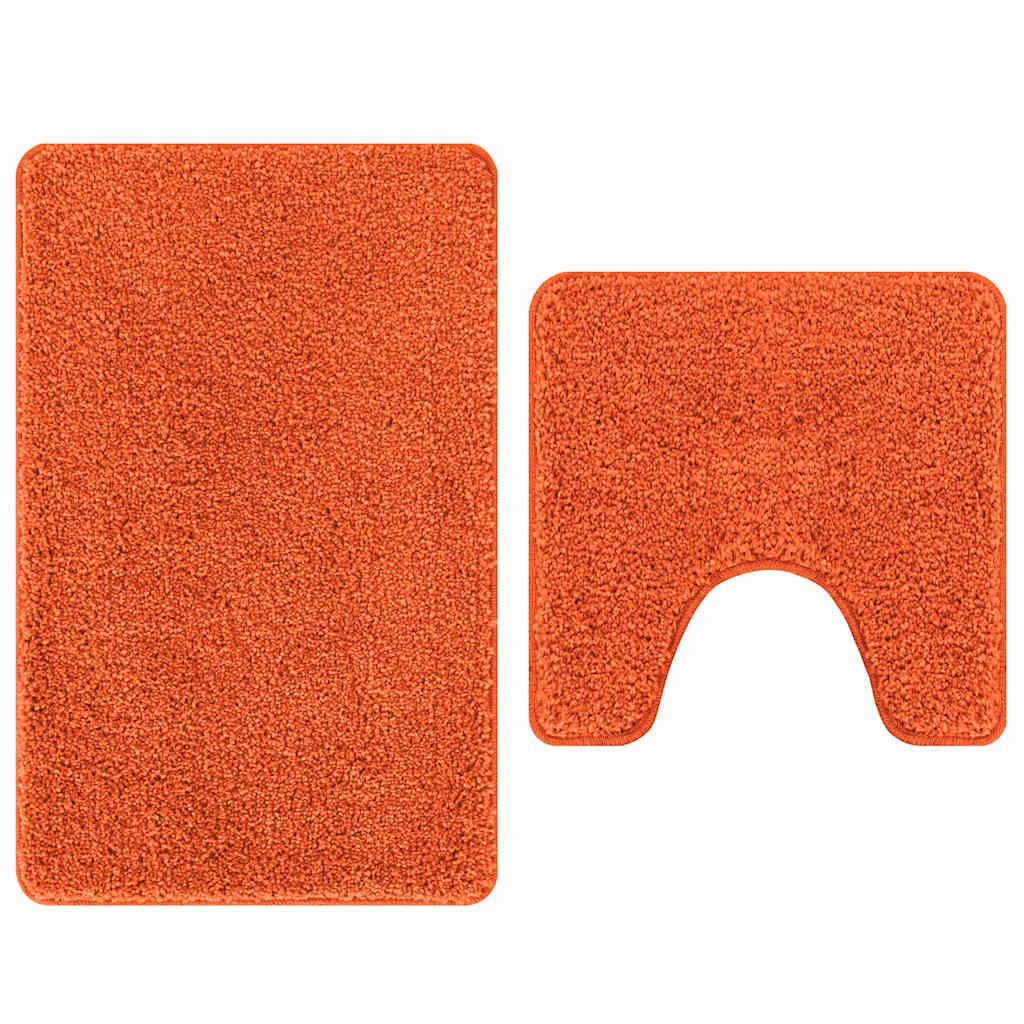vidaXL Zestaw mat łazienkowych antypoślizgowych 2 pcs Pomarańczowy PP