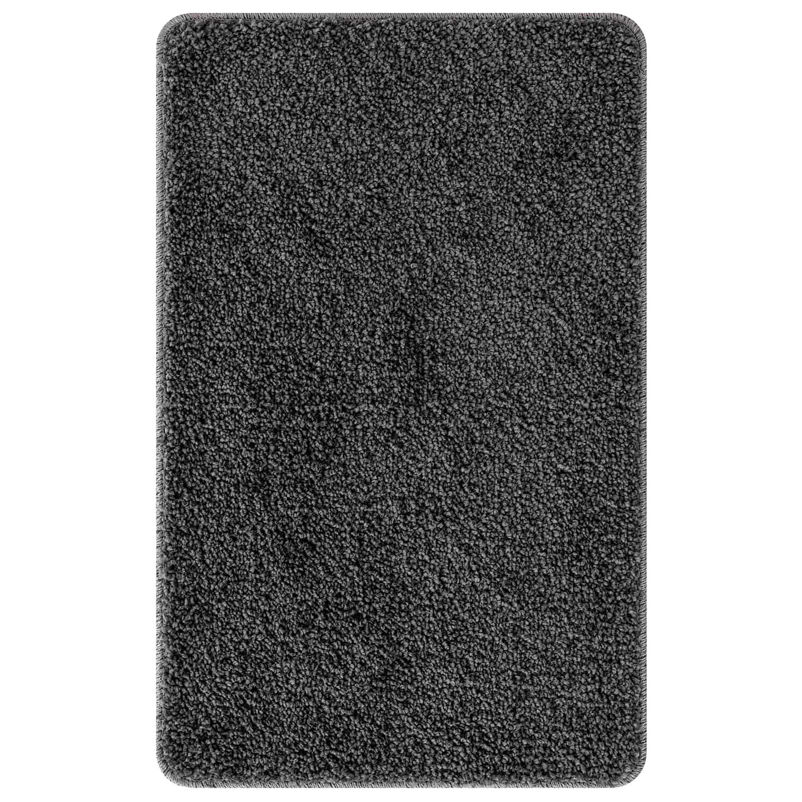 vidaXL Zestaw mat łazienkowych antypoślizgowych 3 pcs ciemno szary PP