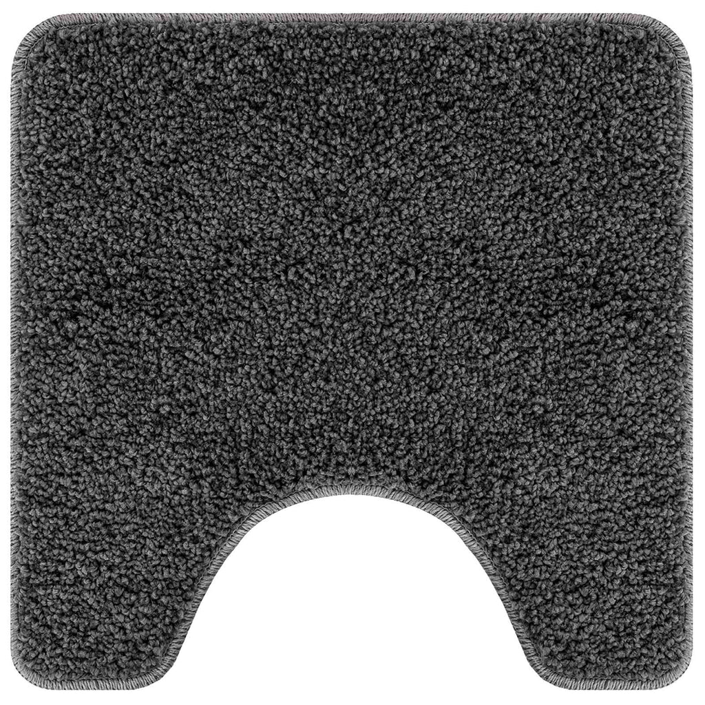 vidaXL Zestaw mat łazienkowych antypoślizgowych 3 pcs ciemno szary PP