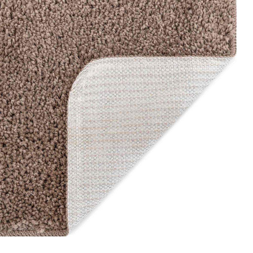 vidaXL Zestaw mat łazienkowych antypoślizgowych 3 pcs Brązowy PP