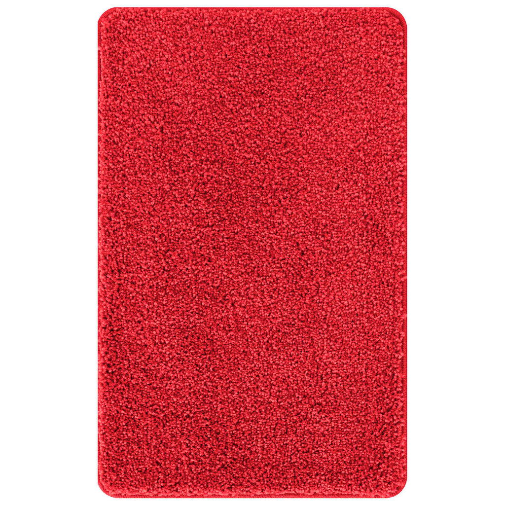 vidaXL Zestaw mat łazienkowych antypoślizgowych 3 pcs Czerwony PP