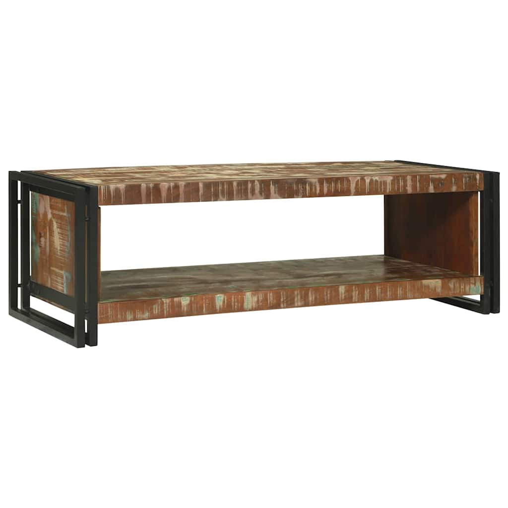 vidaXL Stolik kawowy 120 x 50 x 38 cm Lite Drewno Recyklingowe