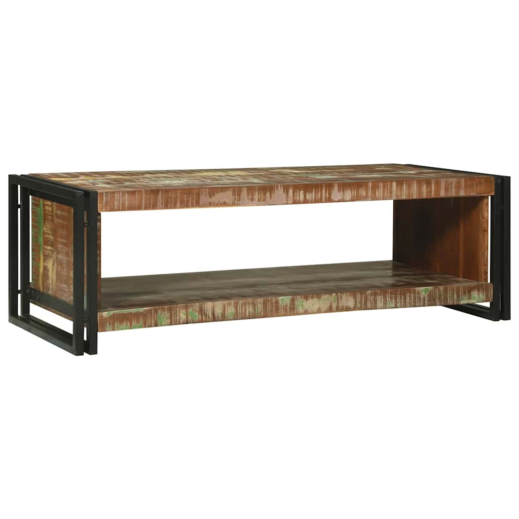 vidaXL Stolik kawowy 120 x 50 x 38 cm Lite Drewno Recyklingowe