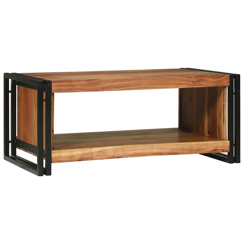 vidaXL Stolik kawowy Brązowy 90 x 50 x 38 cm Lite Drewno Akacji