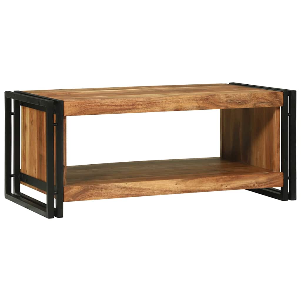 vidaXL Stolik kawowy Brązowy 90 x 50 x 38 cm Lite Drewno Akacji